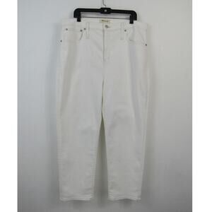 Madewell Size 34 Women's Classic Straight Jeans in Tile White Plus